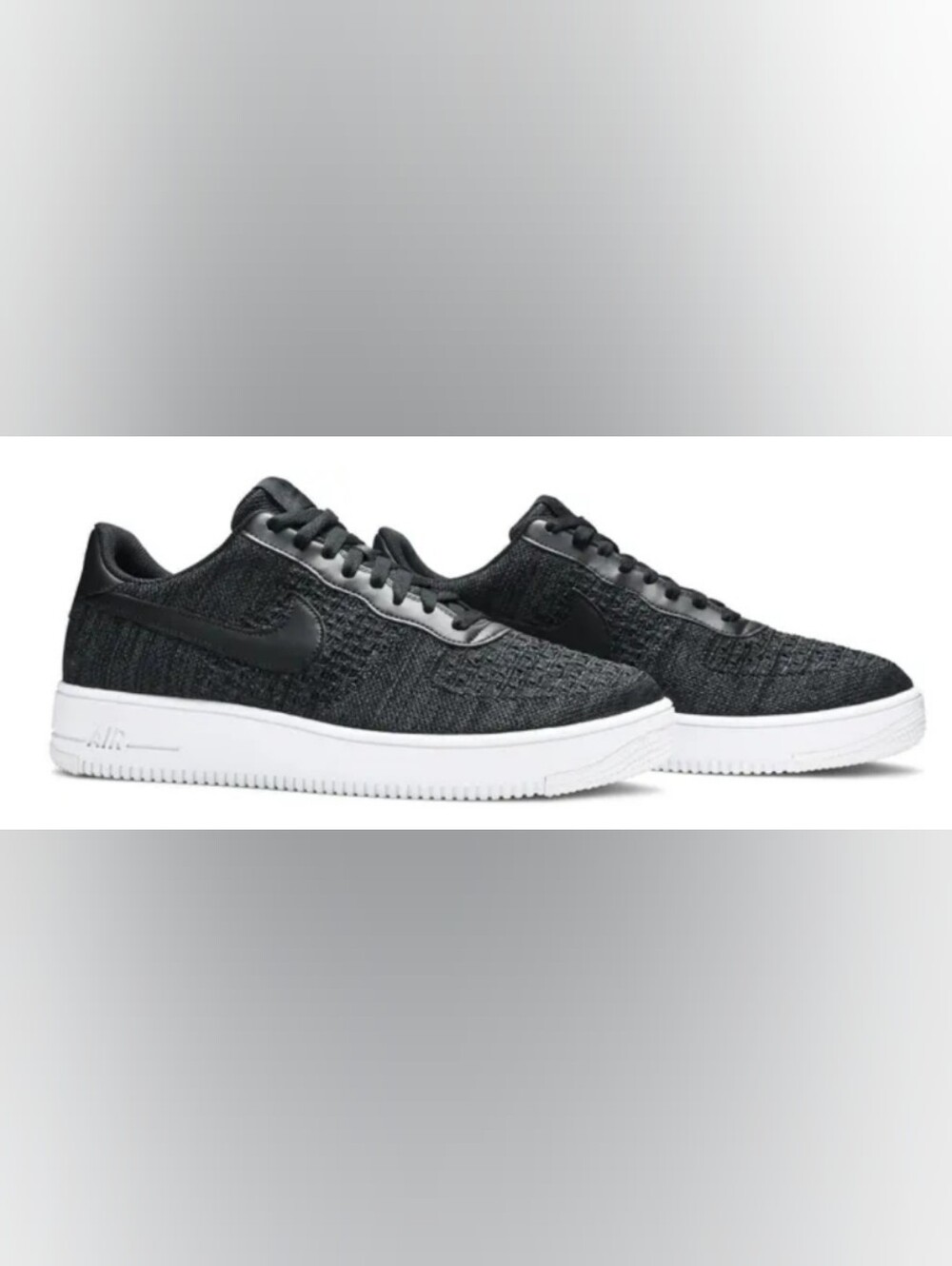 Nike Air Force 1 Flyknit 2.0 'Black Anthracite' Sneakers Size 11.5 Used Great